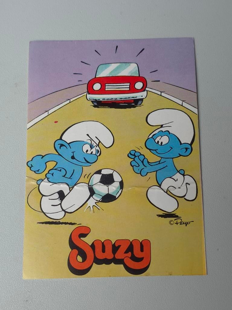 Autocollant Schtroumpf Suzy no 7, Collections, Schtroumpfs, Envoi, Comme neuf, Différents Schtroumpfs, Autres types