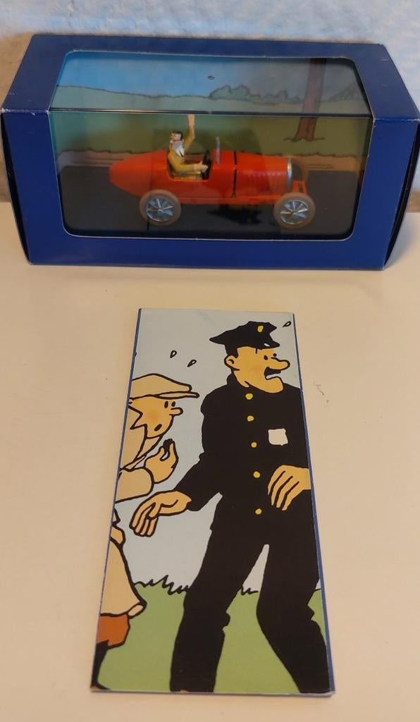 Voiture TINTIN Atlas 1/43 « La voiture de course Bobby Smile, Enlèvement ou Envoi, Tintin, Comme neuf, Statue ou Figurine