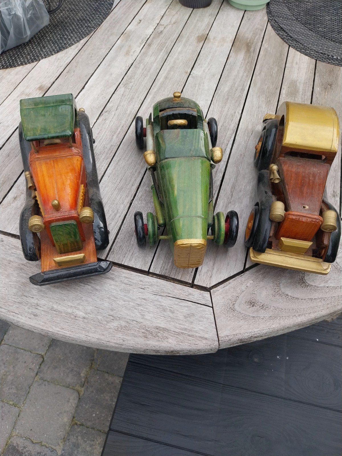 3 houten auto's, Kinderen en Baby's, Ophalen