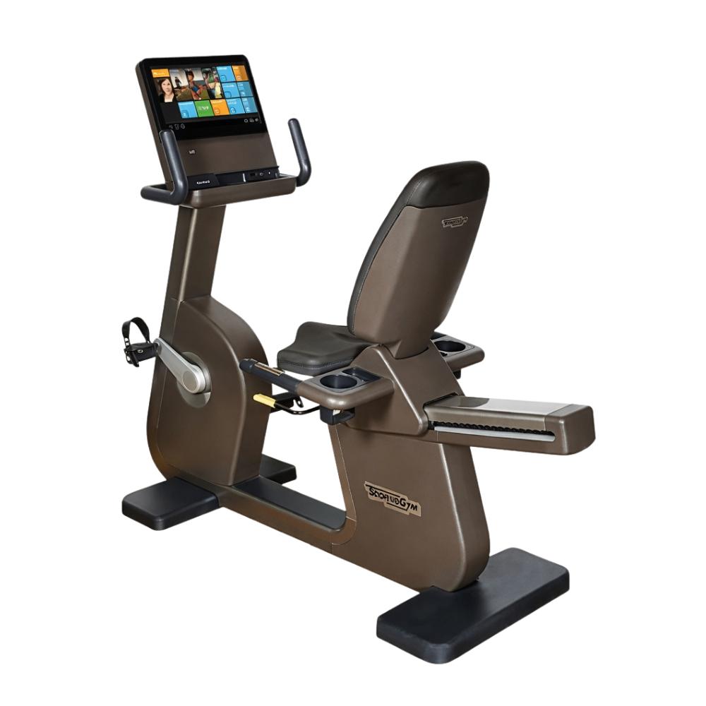 Technogym - Recline Artis Unity 3.0 - Recumbent Bike - Bruin, Enlèvement ou Envoi, Comme neuf, Bras, Autres types