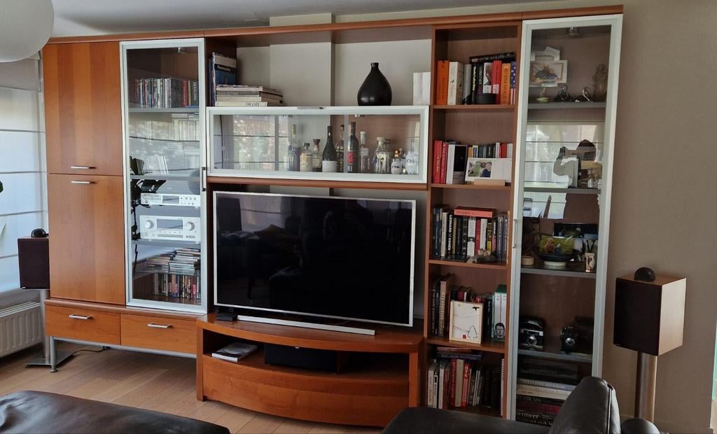 Volledige set eetkamermeubels notelaarkleur, Enlèvement