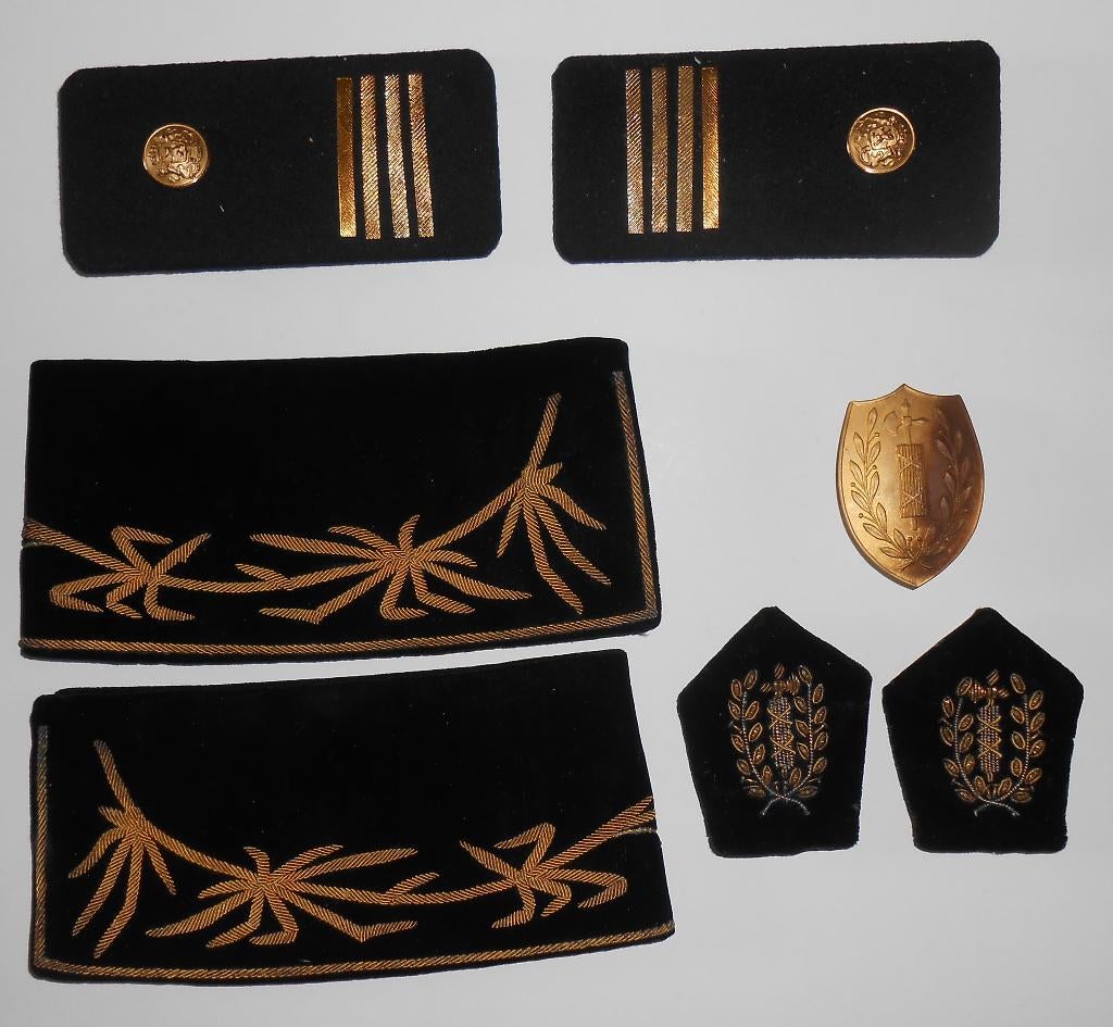 Auditeur Militaire Justice Militaire Congo Belge ABL ABBL, Collections, Enlèvement, Armée de terre, Emblème ou Badge