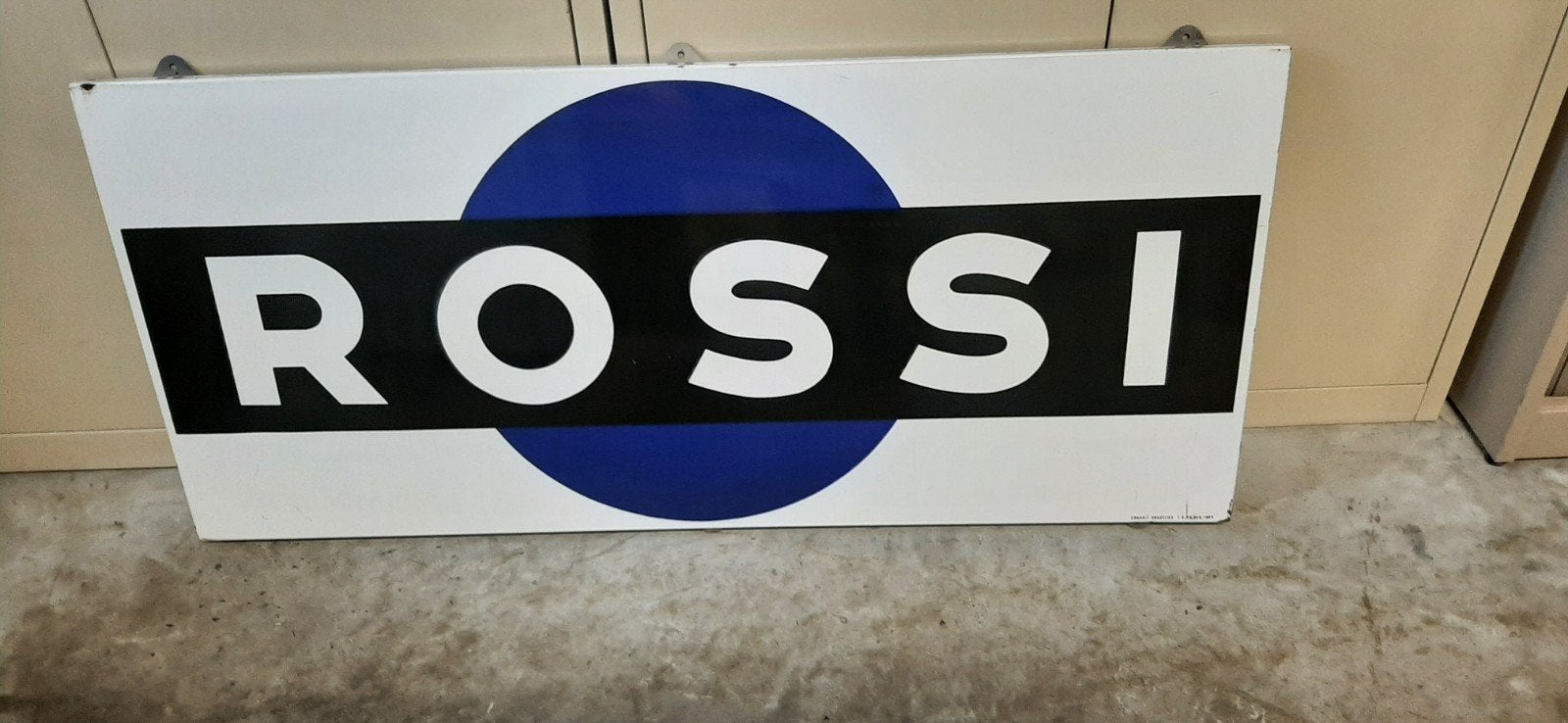 Emaille bord ROSSI 1969, Ophalen, Zo goed als nieuw, Reclamebord
