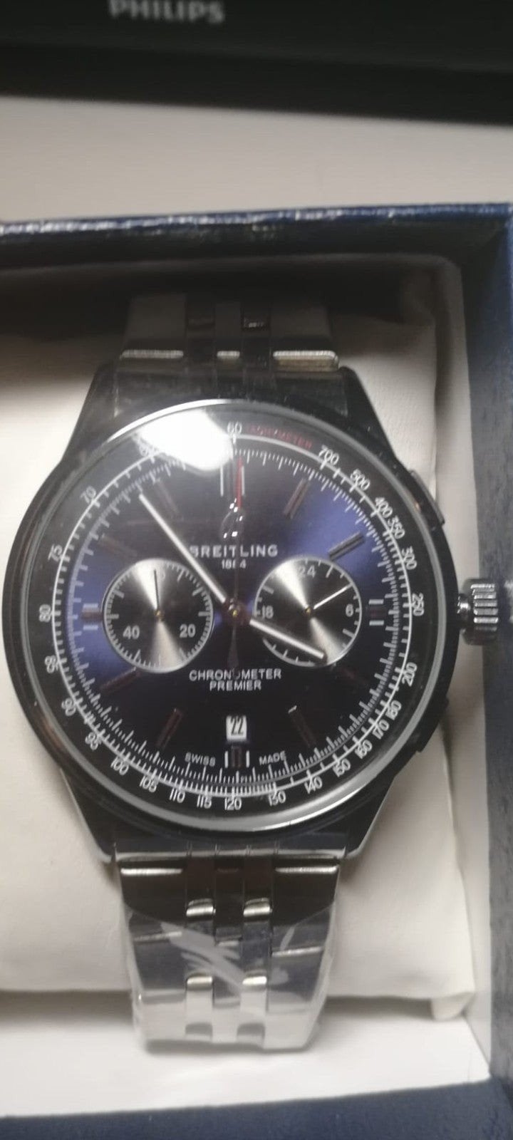 Vijf nieuwe Heren Horloge,s beëindigen hobby horloge,s, Staal, Staal, Breitling, Polshorloge