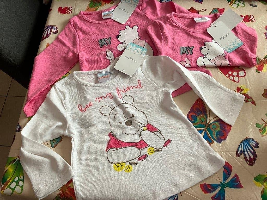 Set van 3 nieuwe Winnie The Pooh longsleeves Maat 74 / 80, Kinderen en Baby's, Babykleding | Maat 74, Ophalen of Verzenden, Nieuw