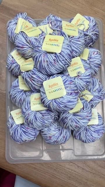 30€ - Lot de 20 fils à tricoter Graffiti Katia de 59 g., Enlèvement ou Envoi, Neuf, Tricot ou Crochet, Laine ou Fils