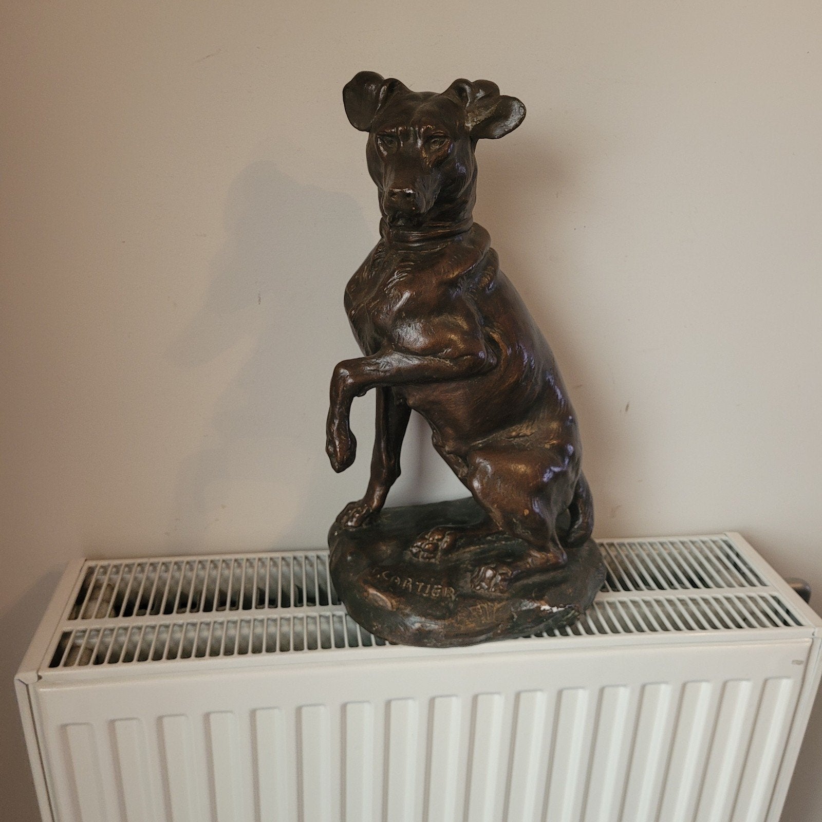 ancien chien en plâtre cartier, Enlèvement ou Envoi