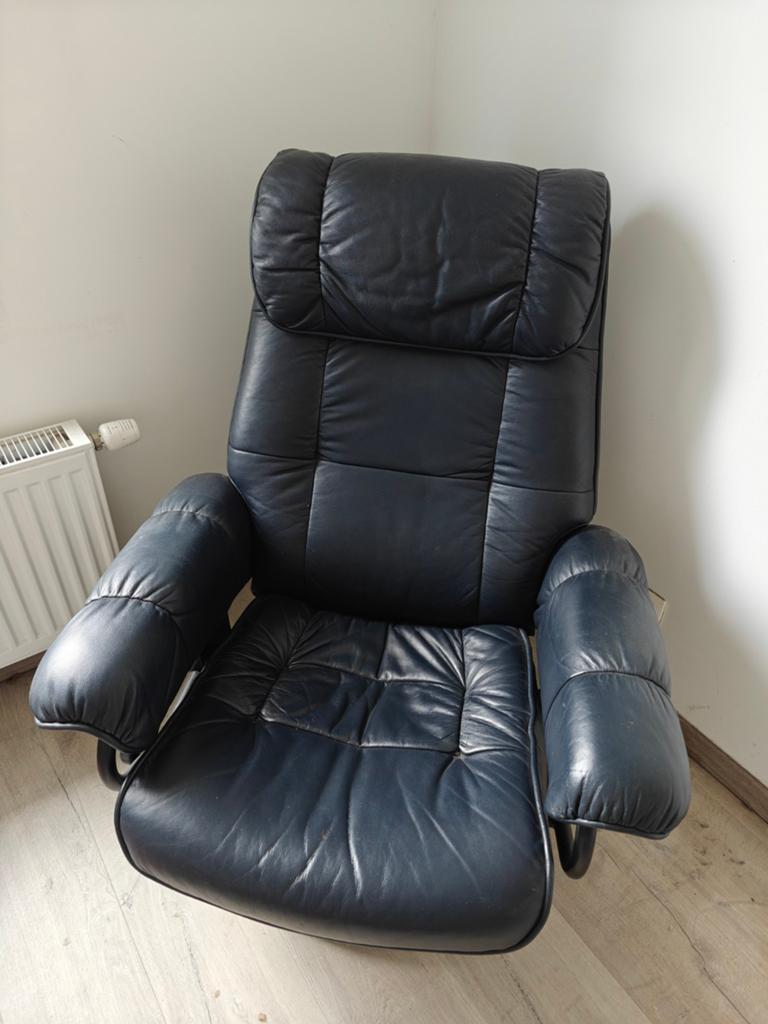 Comfortabele lederen relax-/bureaufauteuil, Ophalen