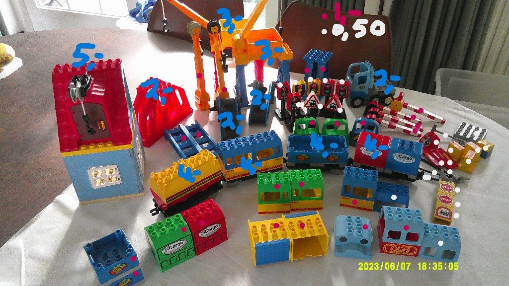 Duplo trein rails, splitsing, kruising, overweg + onderdelen, Ophalen of Verzenden, Zo goed als nieuw, Duplo
