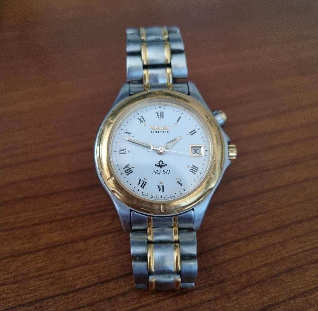 Vintage Seiko dameshorloge type 3M22-0B00, Gebruikt, Staal, Verzenden, Polshorloge