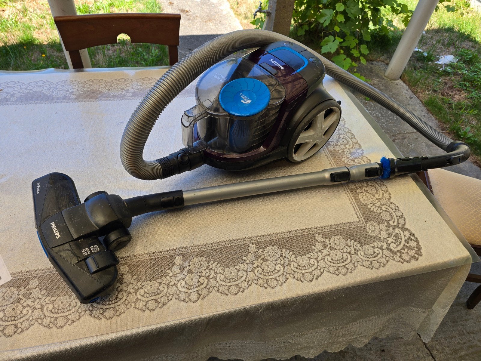 Philips stofzuiger zonder zak, PowerPro compact, Gebruikt, Philips, Geschikt voor harde vloeren, Ophalen of Verzenden