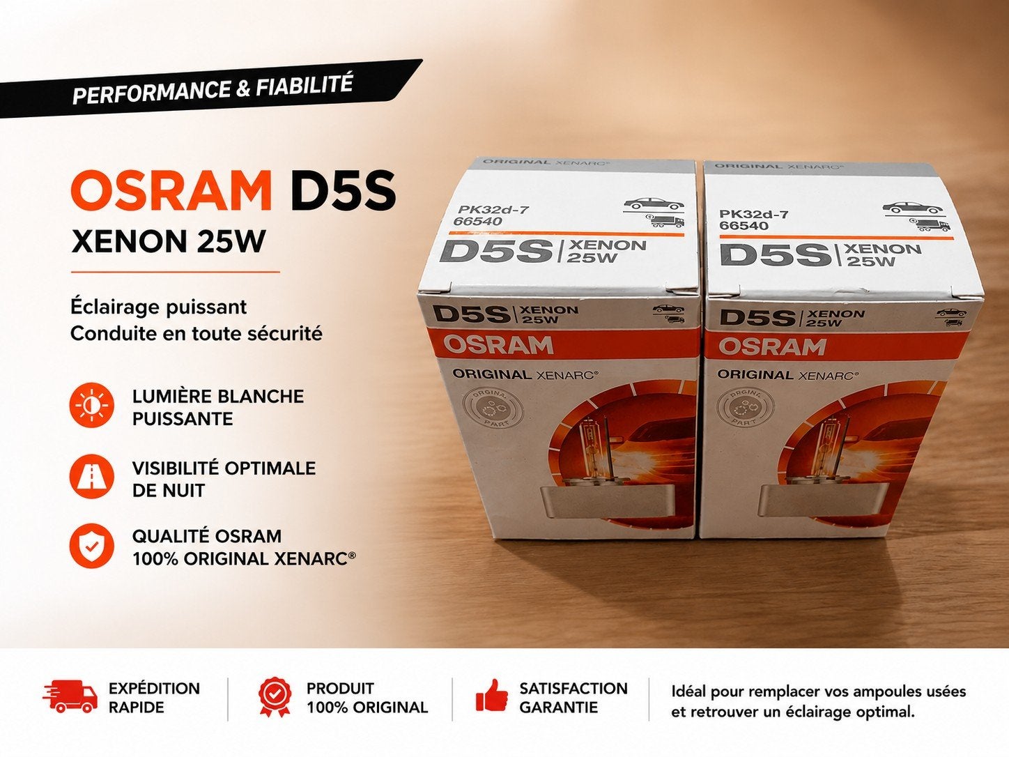Ampoules Xénon OSRAM D5S 25W Original Xenarc – Neuves, Autos : Pièces & Accessoires, Éclairage, Enlèvement ou Envoi