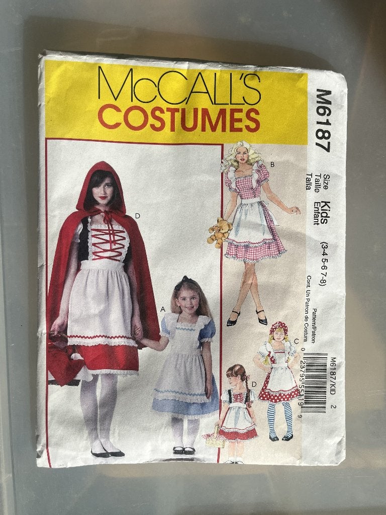 Patroon voor kinderen Alice in Wonderland, Roodkapje., Overige merken, Overige typen, Kind, Nieuw