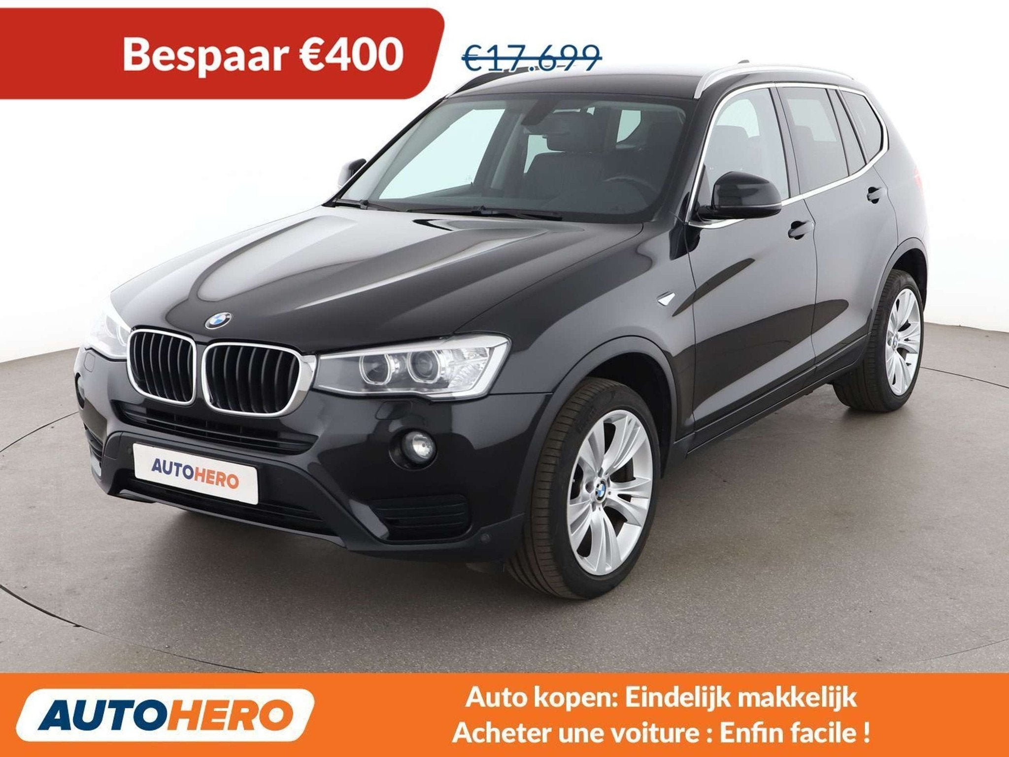 BMW X3 xDrive 20d (année de construction 2015), Cuir, Achat, Rétroviseurs électriques, Noir