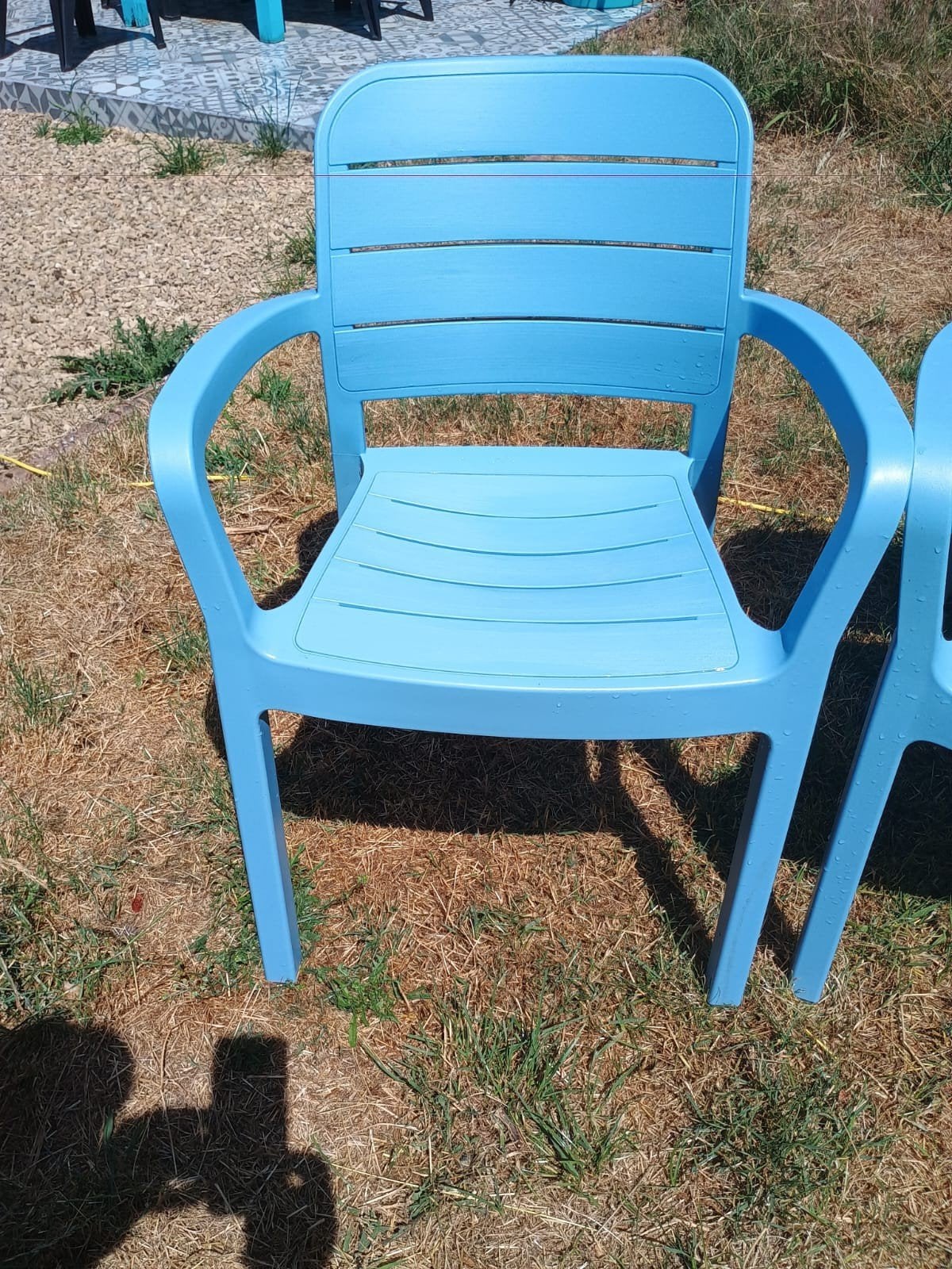 Nieuwe stapelbare kunststof tuinstoelen, Ophalen, Kunststof