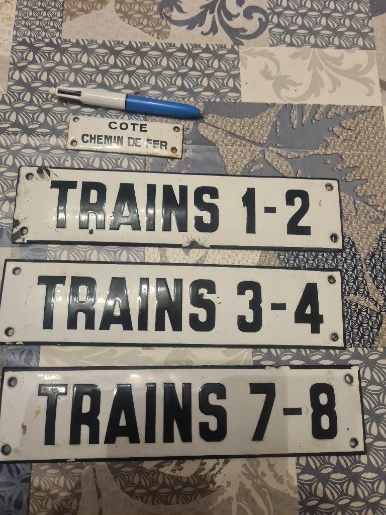 SNCB plaques émaillées atelier ou remise, Collections, Trains & Trams, Envoi, Utilisé, Train