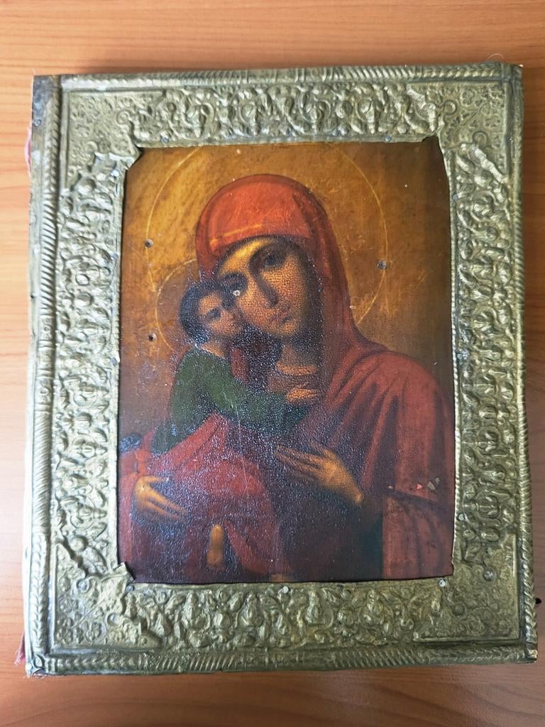 Icoon van de Vladimirskaya Moeder van God. 19 eeuw., Ophalen of Verzenden