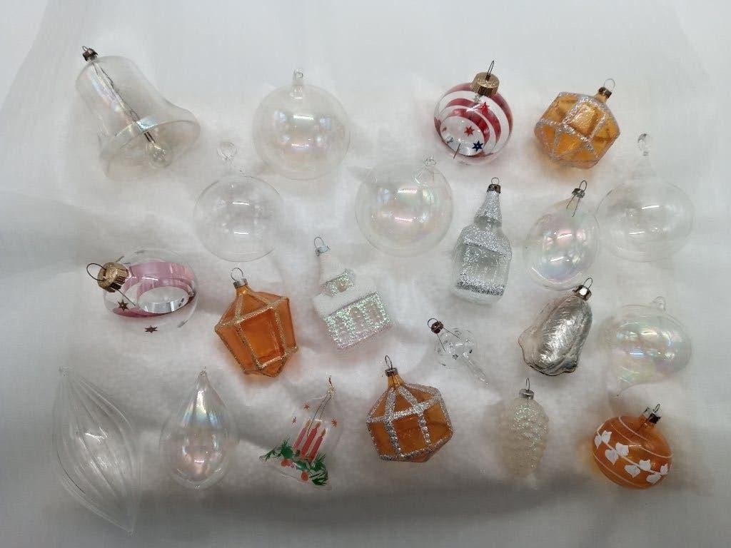 Ensemble de boules de Noël en verre transparent, Divers, Enlèvement ou Envoi, Utilisé