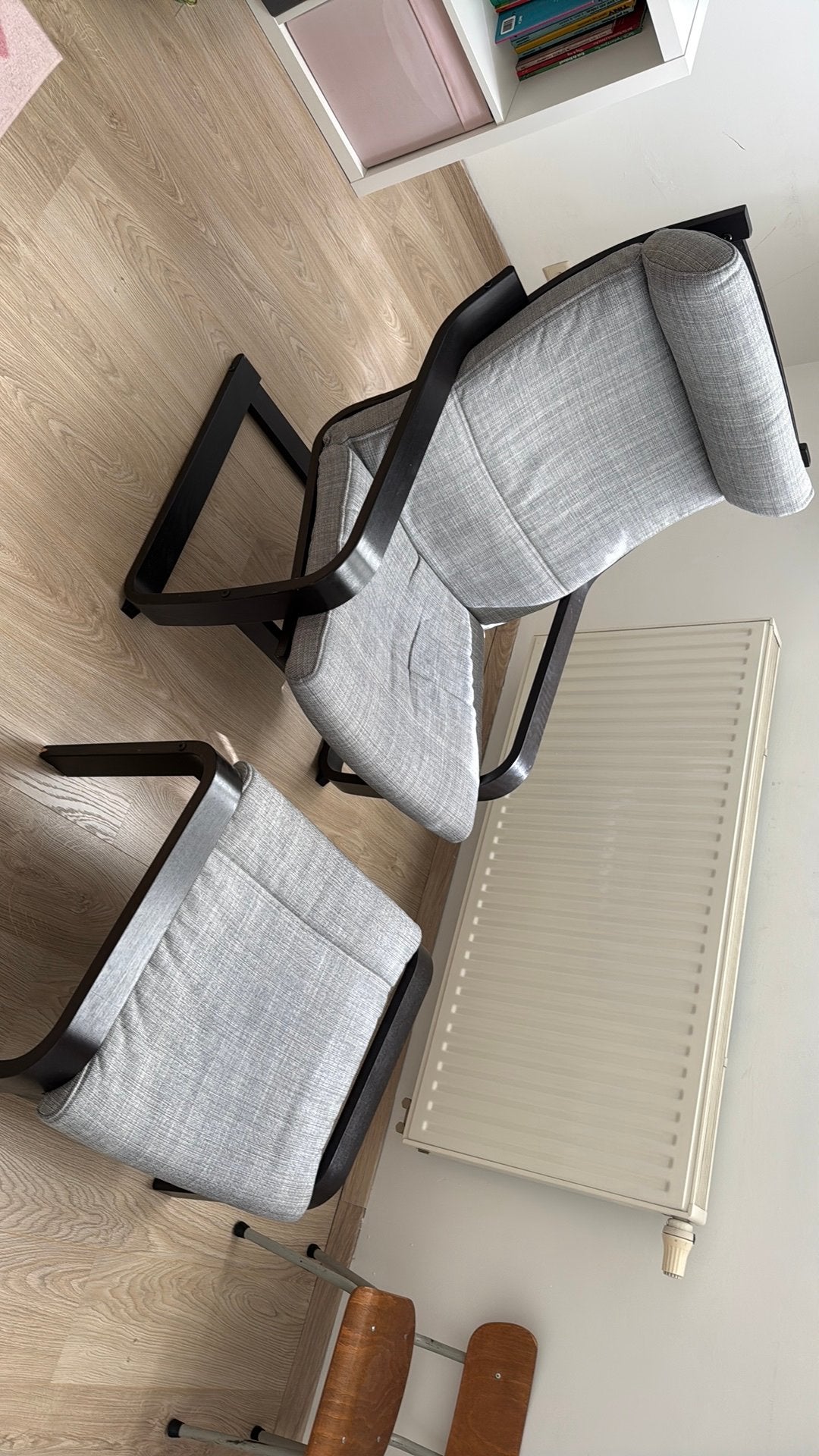Fauteuil en poef, Huis en Inrichting, Fauteuils, Ophalen, Zo goed als nieuw