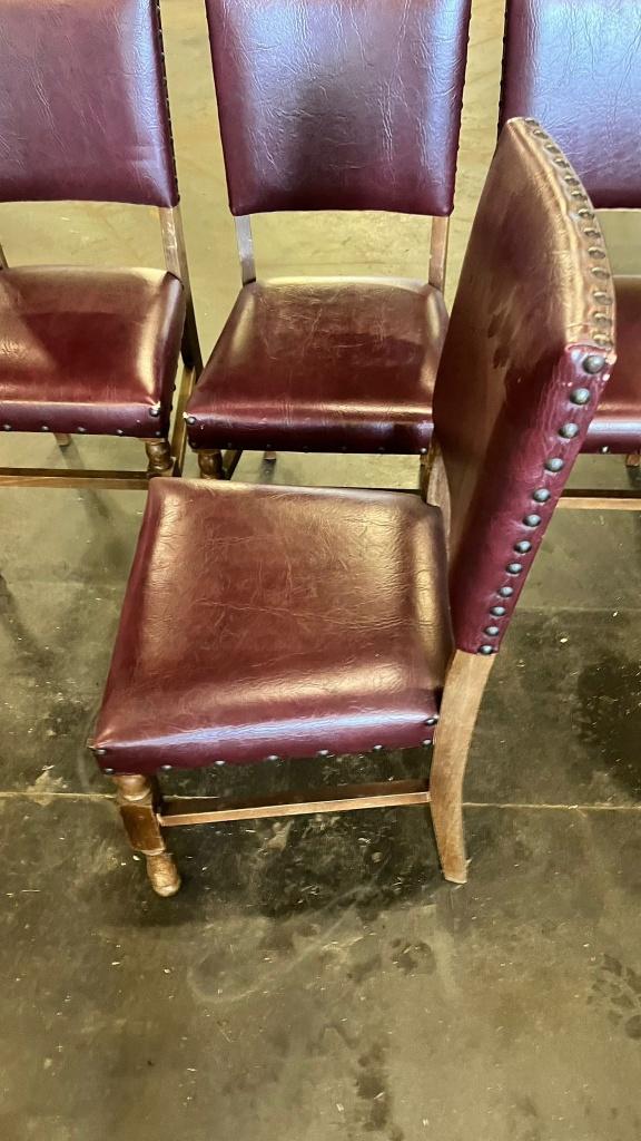 4 vintage stoelen, Ophalen, Gebruikt, Vier, Rood