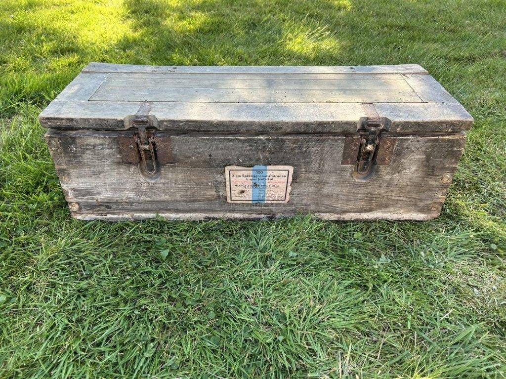wo2 - Duitse munitiekist voor 2cm patronen - 1942, Ophalen of Verzenden, Landmacht, Kist of Geocache