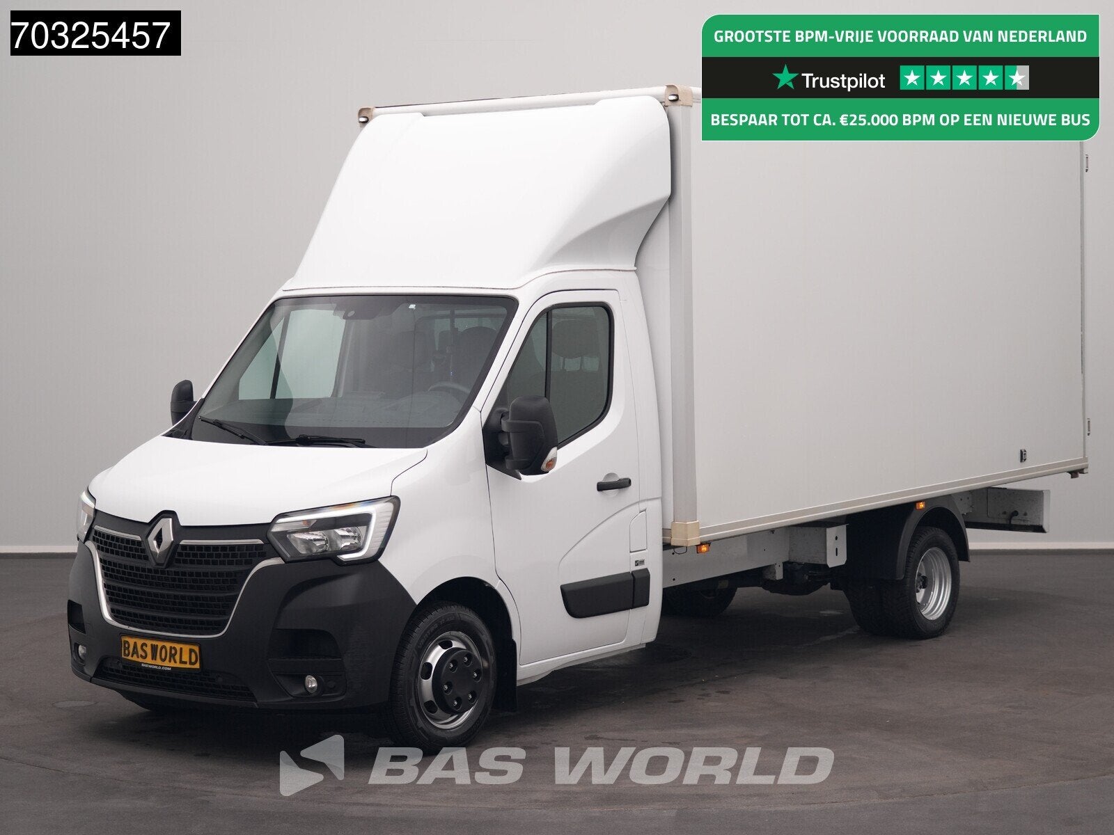 Renault Master 165PK Dubbellucht Bakwagen met Achterdeuren L, Auto's, Bestelwagens en Lichte vracht, Stof, Gebruikt, 4 cilinders