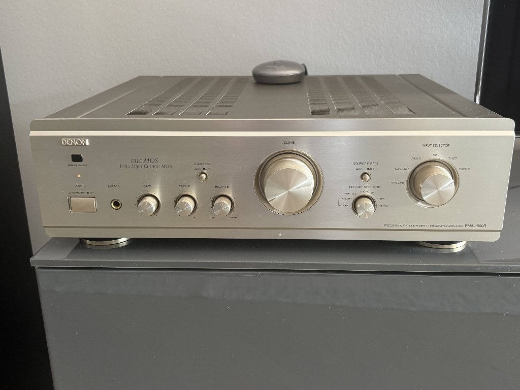 Vintage versterker met goede luidsprekers te koop, Denon, Comme neuf, Enlèvement, Stéréo