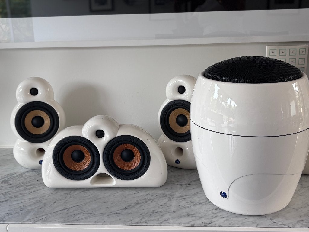 Bowers & Wilkins, ensemble Home Cinema blanc, Audio, Tv en Foto, Luidsprekerboxen, Ophalen, Gebruikt, 60 tot 120 watt, Bowers & Wilkins (B&W)