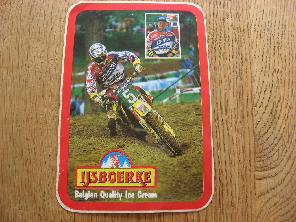 Motorcrosser Marniue Bervoets ijsboerke Sticker, Verzamelen, Ophalen of Verzenden, Nieuw, Poster, Plaatje of Sticker