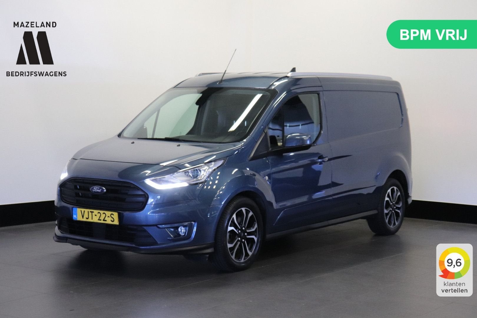 Ford Transit Connect 1.5 EcoBlue L2 120PK Automaat Limited E, Auto's, Automaat, Blauw, Bedrijf, Diesel