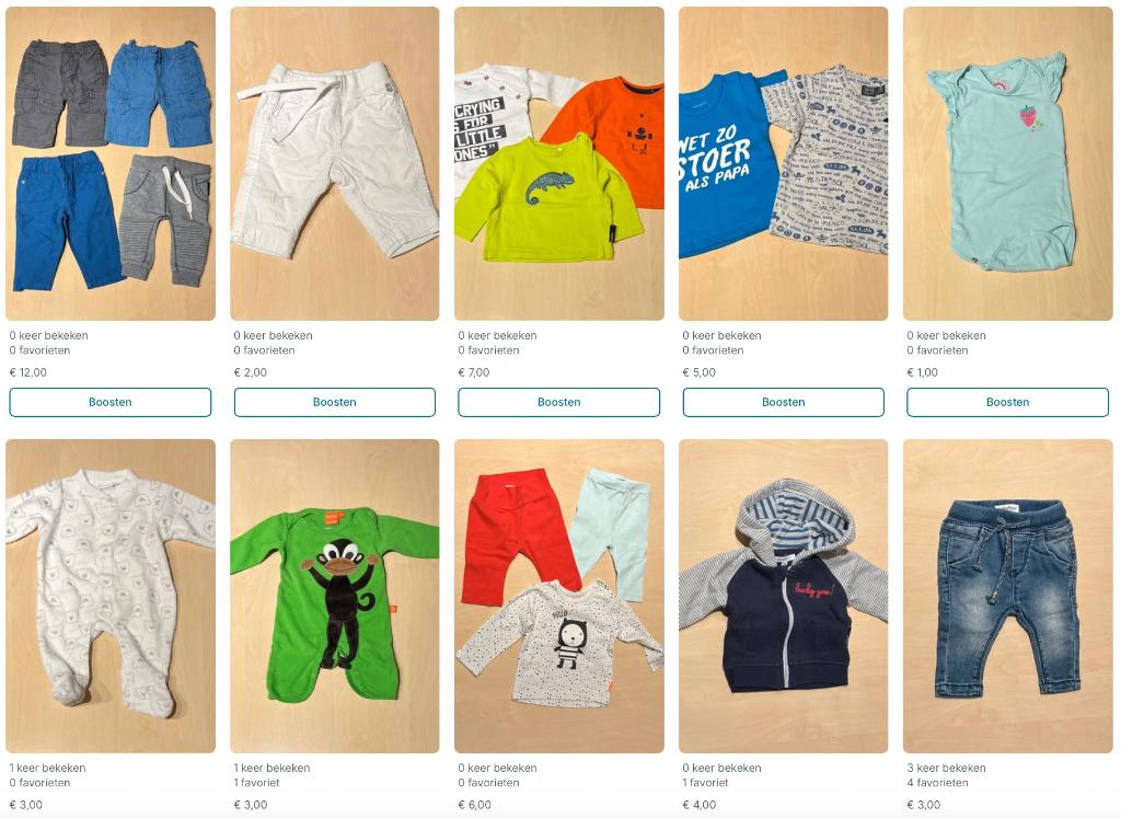 Kleertjes jongens en meisjes maat 50 tem 104, Ophalen, Gebruikt, Maat 50