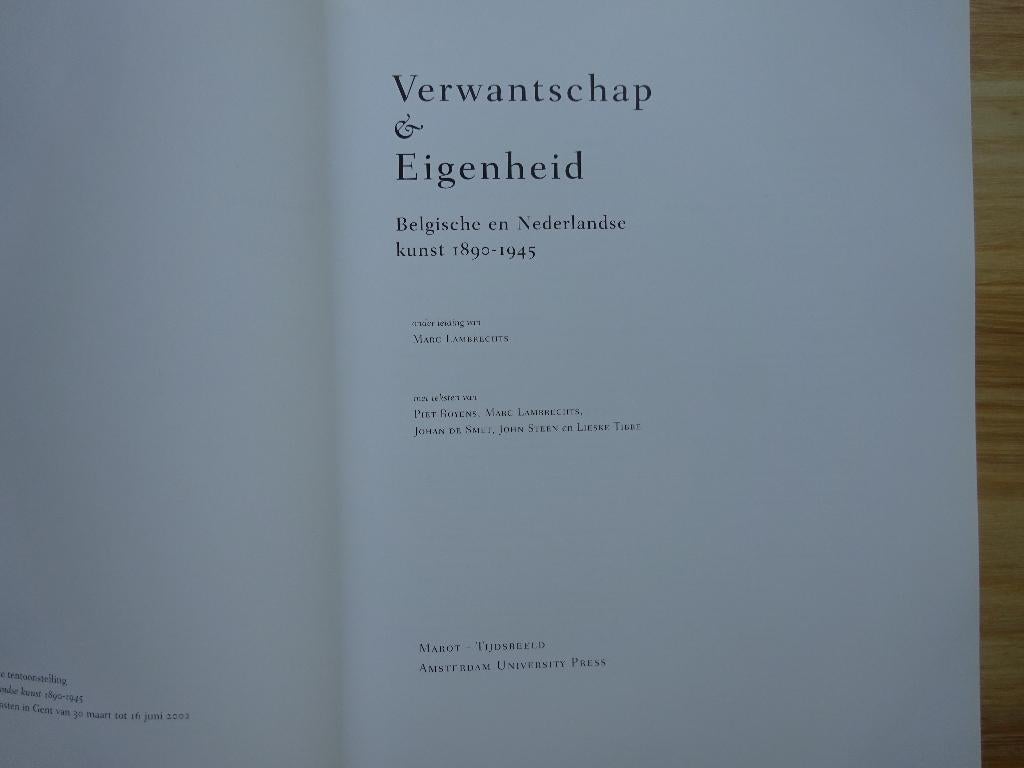 Verwantschap en Eigenheid,  Kunst 1890-1945  MSK 2002 Gent, Ophalen of Verzenden, Zo goed als nieuw, Schilder- en Tekenkunst