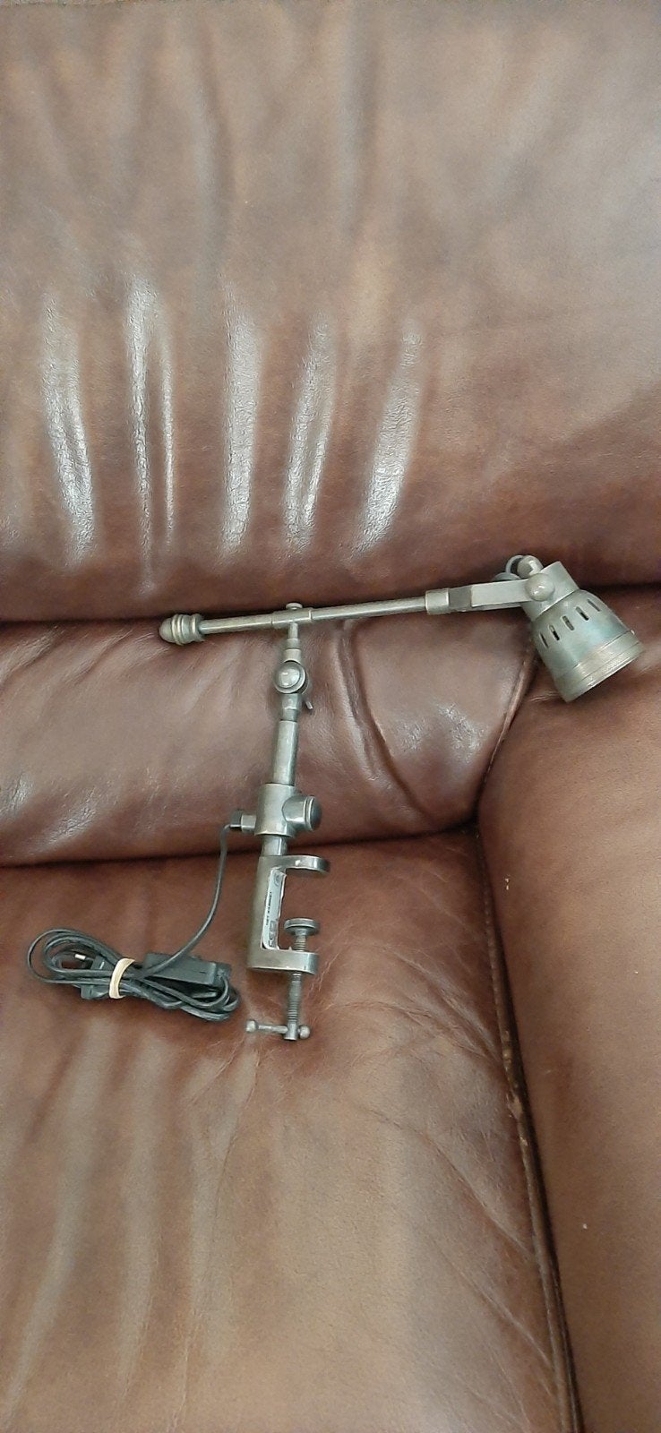 Lampe à pince LOBERON Augusta en argent antique, Enlèvement ou Envoi