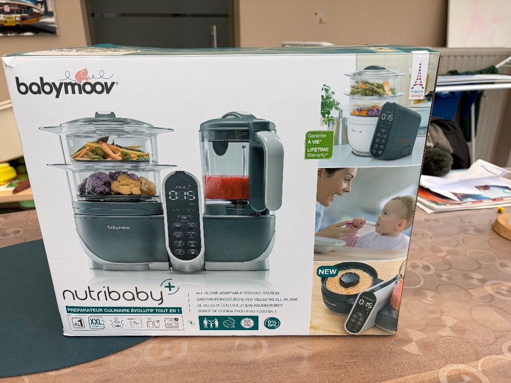 Babymoov Stoomkoker-Mixer Nutribaby+, Kinderen en Baby's, Ophalen, Zo goed als nieuw, Voedingskussen
