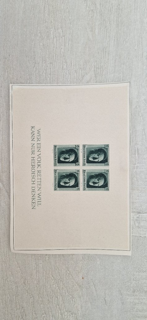 Duits Rijk 1937 — Michel Blok 7 (Hitler Verjaardag)POSTFRIS, Sans timbre, Neuf, Enlèvement ou Envoi, Gomme originale