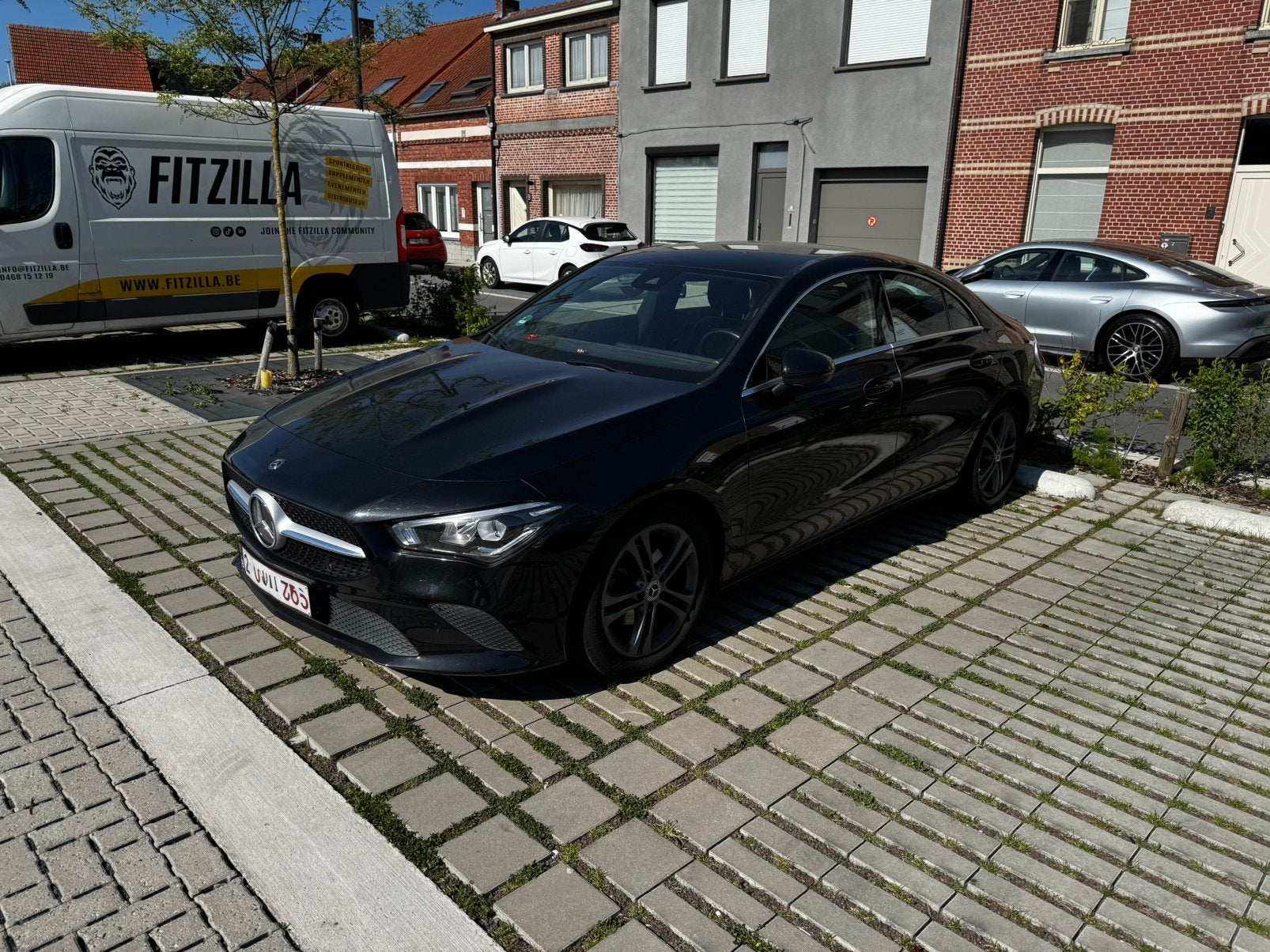 Mercedes Benz CLA180, Auto's, Zwart, Leder en Stof, Zwart, Particulier