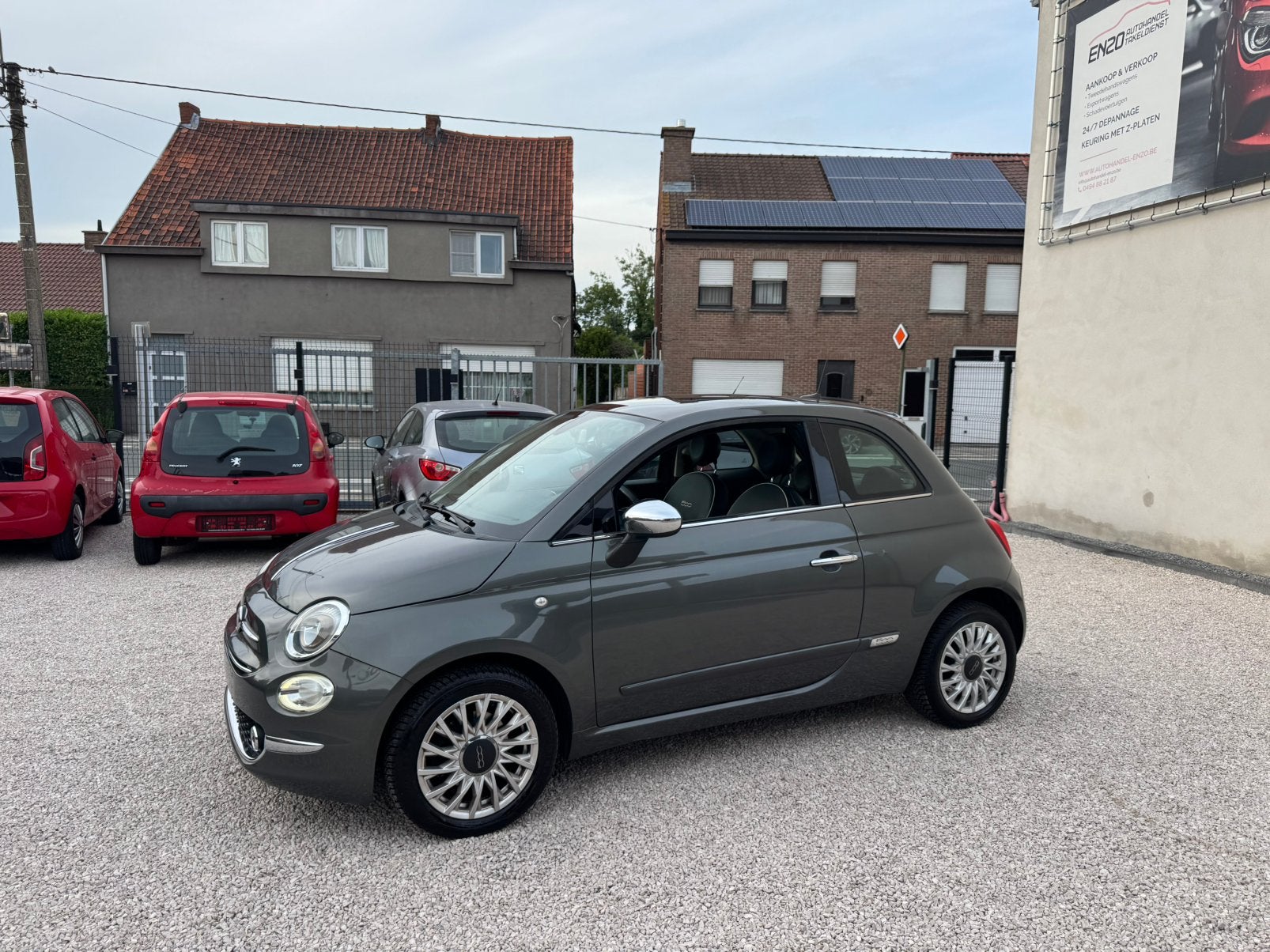 Fiat 500 Lounge - 1.2 benzine - pano dak, Autos, Fiat, Argent ou Gris, Achat, Euro 6, Entreprise