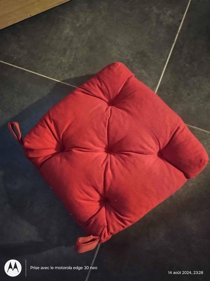 Galettes de chaises, Maison & Meubles, Rouge, Enlèvement, Utilisé, Quatre