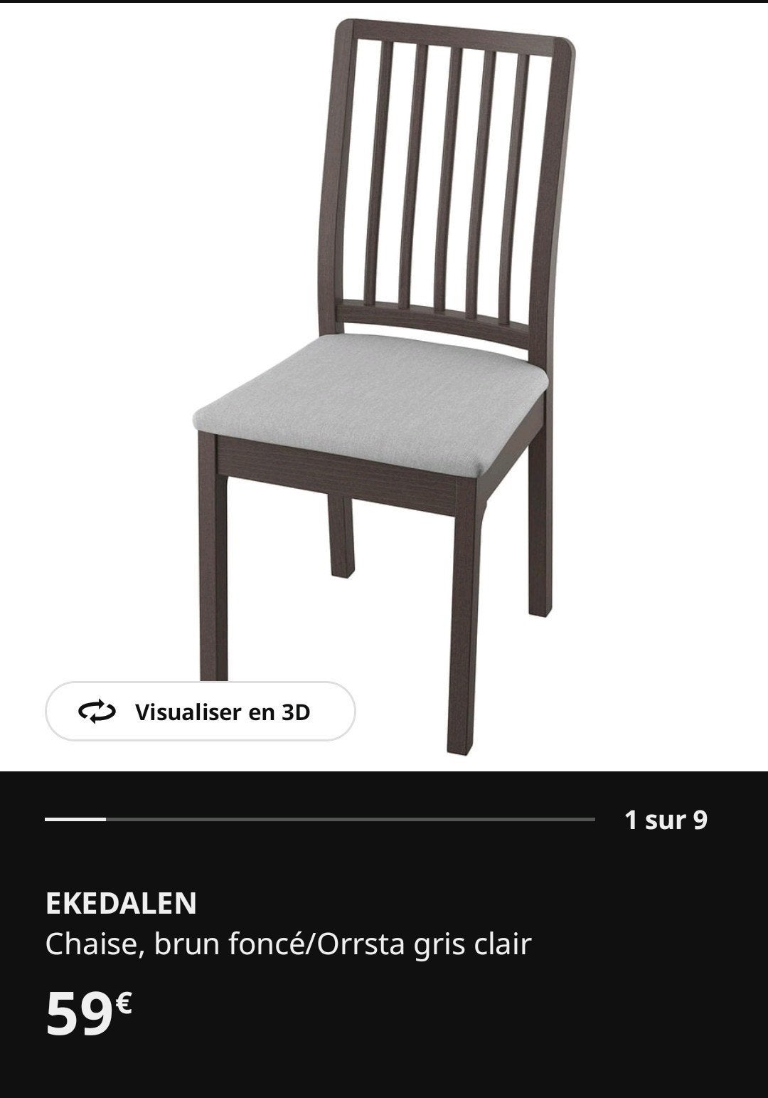 5 Chaises EKEDALEN, Antiquités & Art, Enlèvement