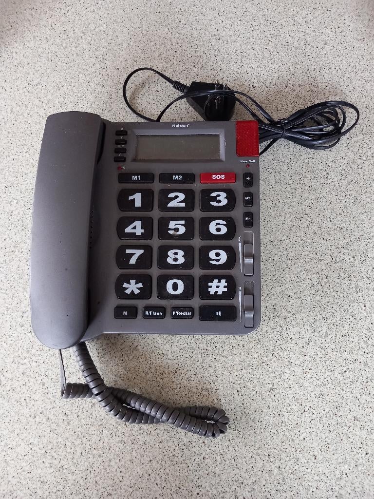 Téléphone PROFOON TX800 avec gros boutons et fonction SOS, Télécoms, Enlèvement ou Envoi, Comme neuf