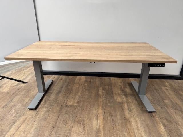 Zit-sta bureau aluminium + memory functies, Ophalen, In hoogte verstelbaar