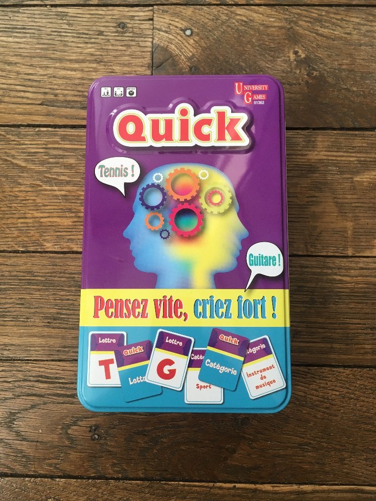 Jeu de cartes / réflexion Quick - University Games, Enlèvement, Utilisé, University games