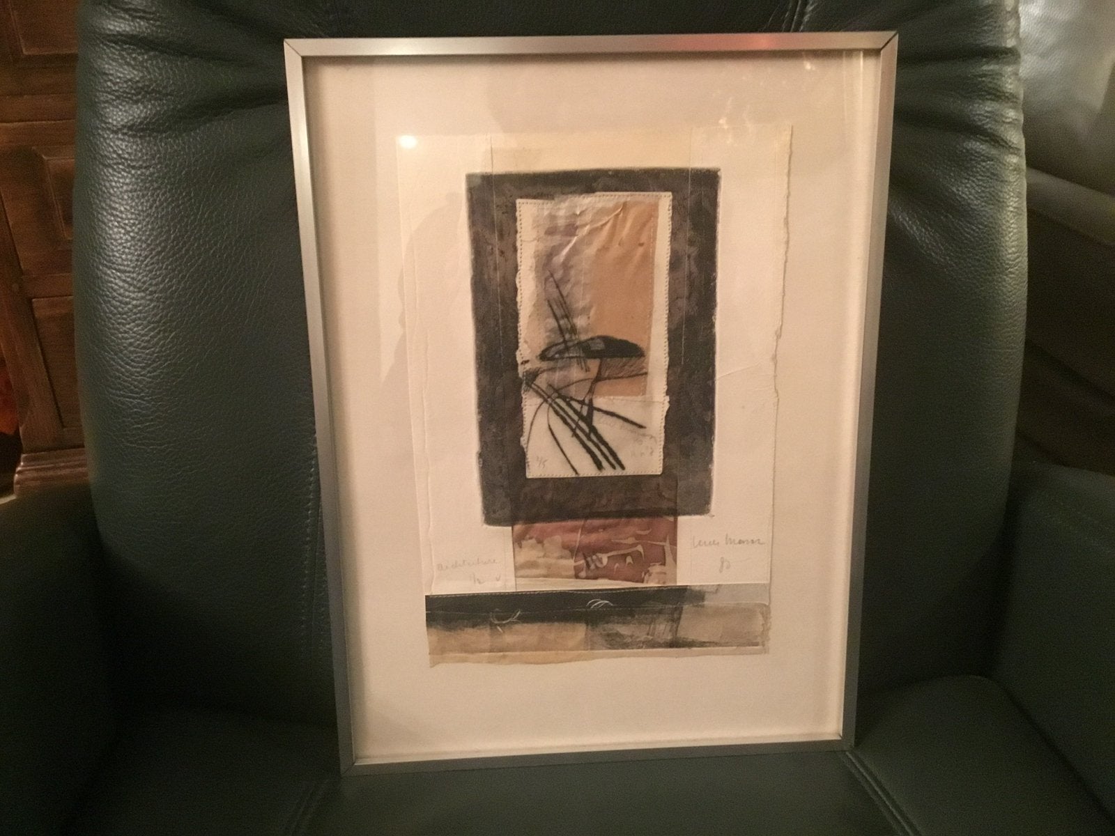 Cécile Massart °1949 assemblage gravure -architecture ½ 1980, Ophalen of Verzenden, Gravure