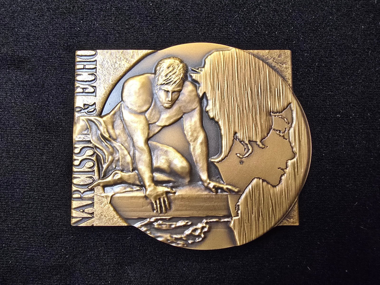 Belgische kunstmedaille zeldzaam exemplaar genummerd Luyckx, Verzamelen, Speldjes, Pins en Buttons, Ophalen of Verzenden