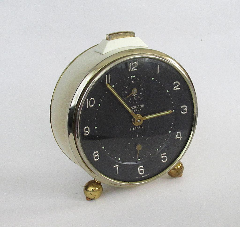 Réveil vintage Junghans Trivox Silentic Allemagne '60, Enlèvement ou Envoi