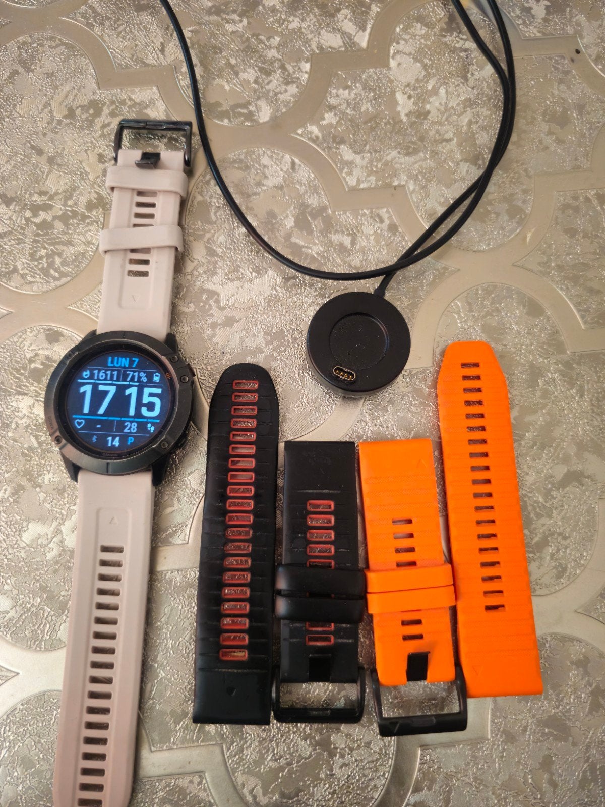 Garmin fenix pro solar 51mm 3 bracelets, Enlèvement ou Envoi