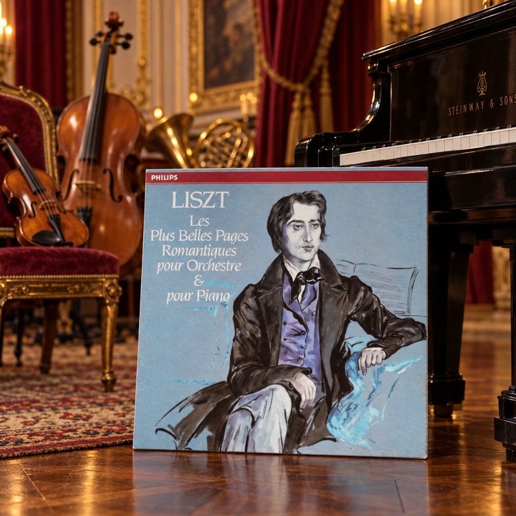 LP Box 3x Liszt – Les Plus Belles Pages Romantiques NM, LP, Ophalen of Verzenden, Inclusief boekje, Pianomuziek