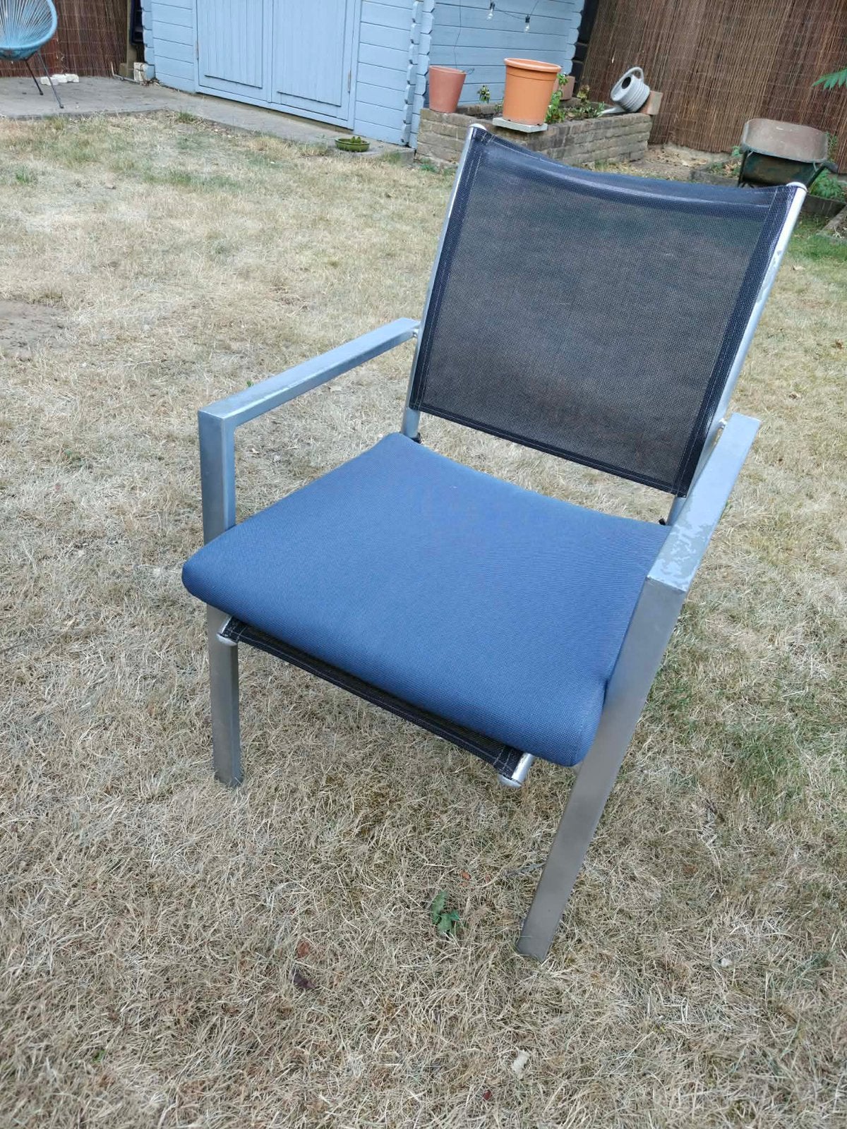 Chaises de jardin 6 pièces, Enlèvement, Utilisé, Aluminium, Empilable