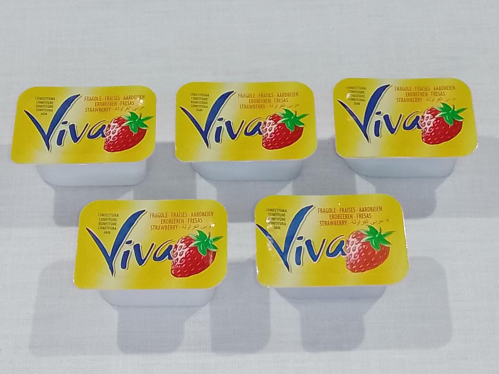 Viva Aardbeienconfituur 30g – 5 x – Ongeopend, Ophalen