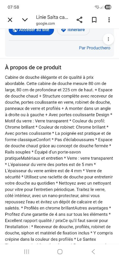 Nieuwe 80/80 douchecabine, Huis en Inrichting, Badkamer | Complete badkamers, Ophalen, Nieuw, Met douche